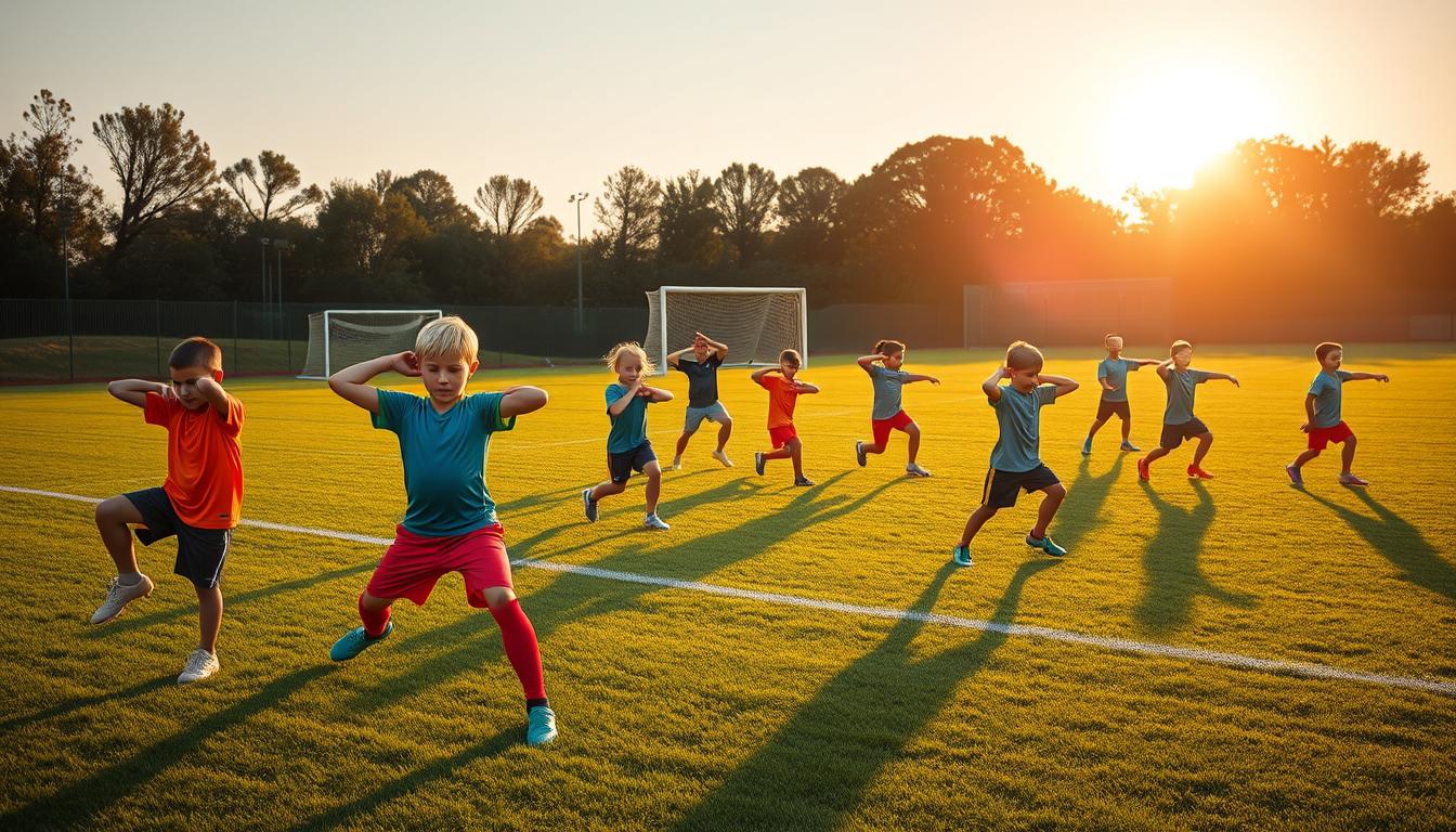 Soccer cool-down exercises for kids