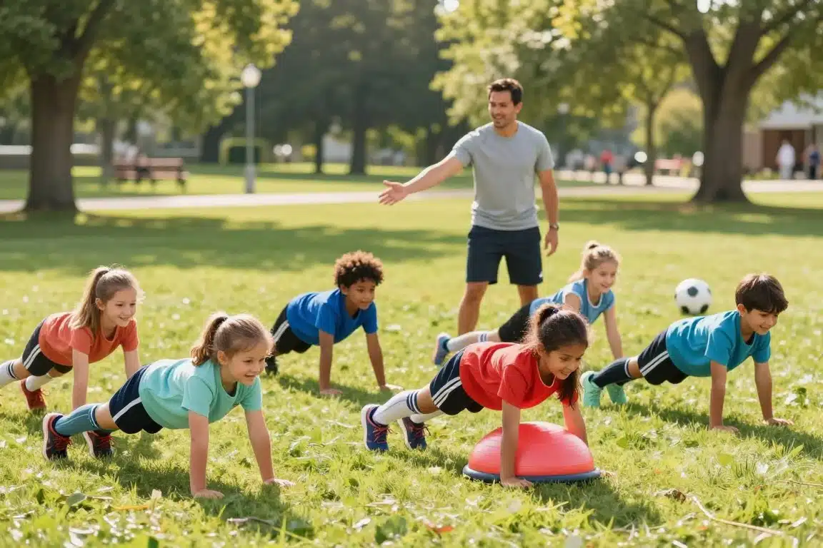 core stability exercises for young players