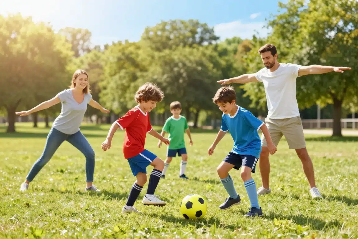 family soccer workout ideas for parents and kids