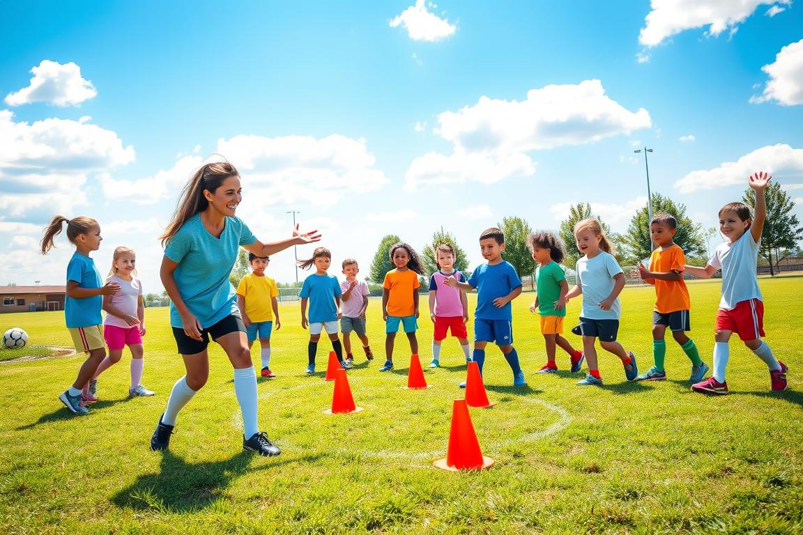 how to teach kids soccer shapes