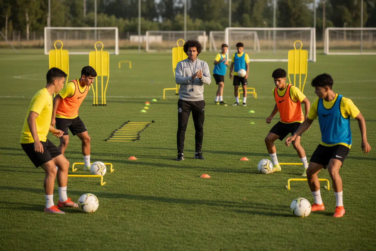 Soccer practice for advanced players