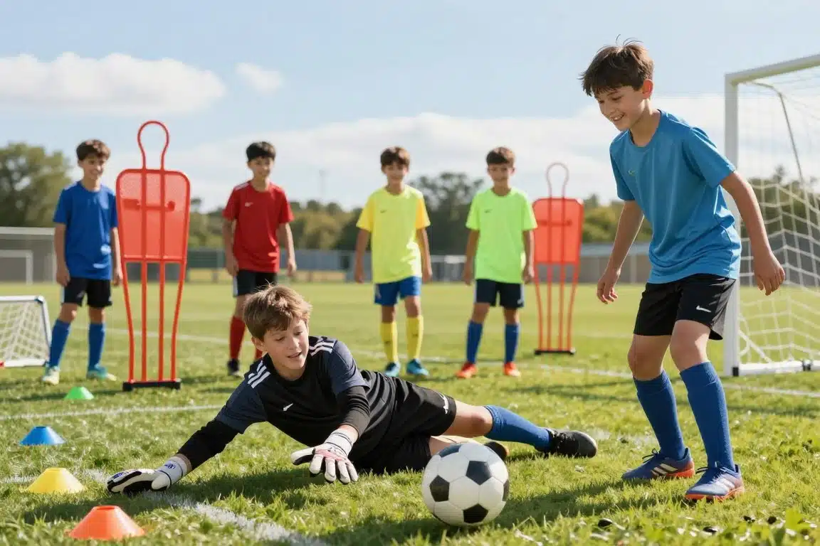 Soccer practice for goalkeepers