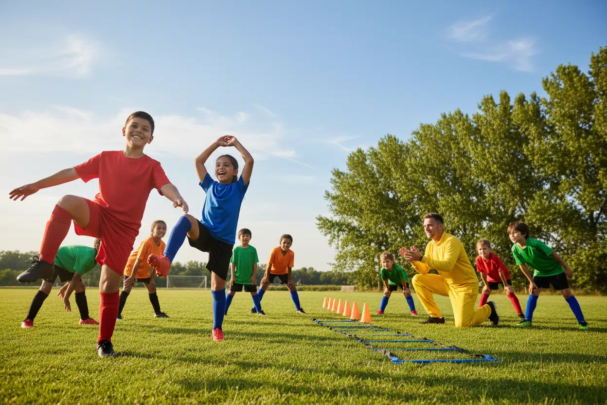 Soccer practice warm-up routines