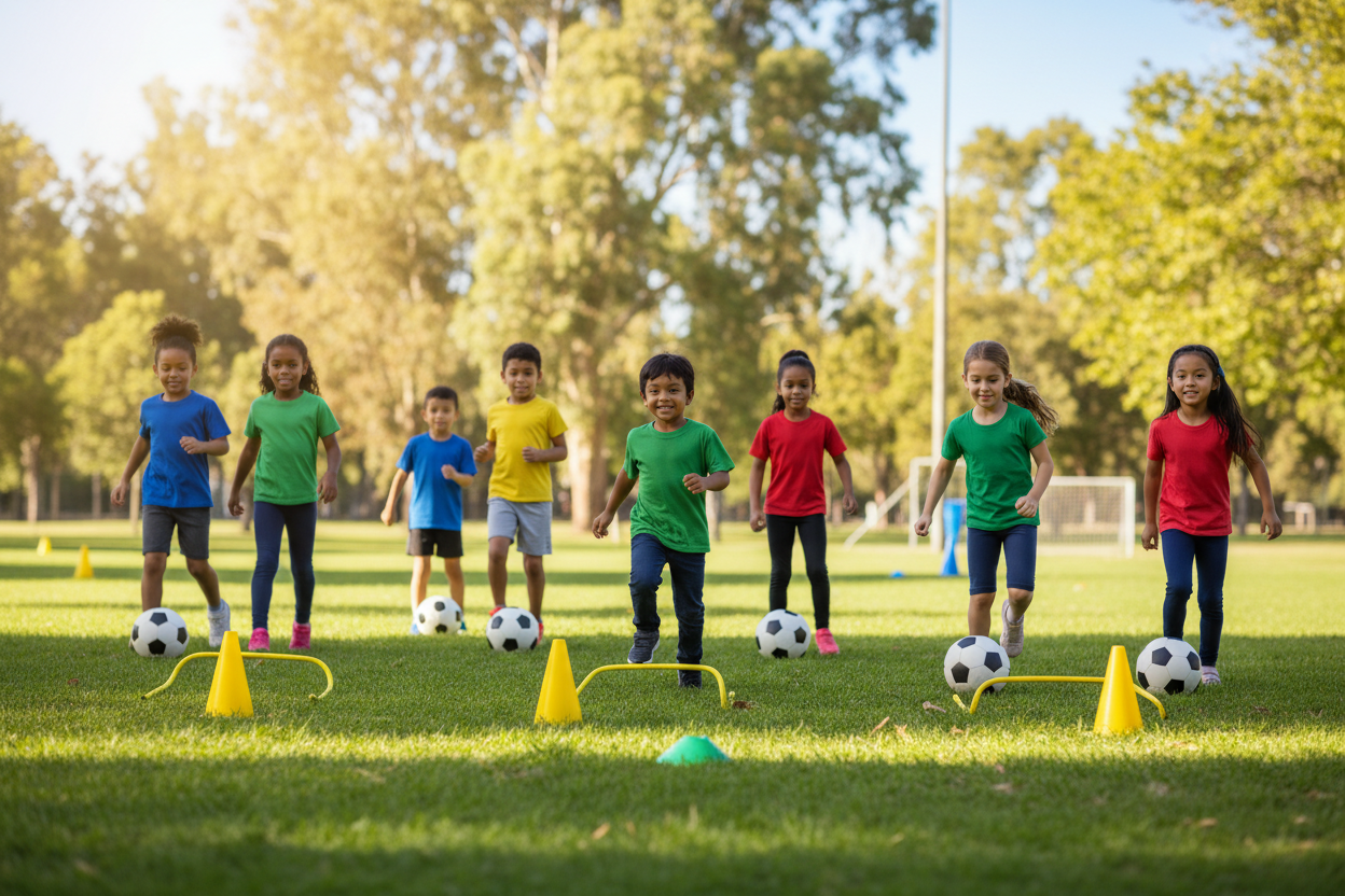 simple soccer cardio drills for kids