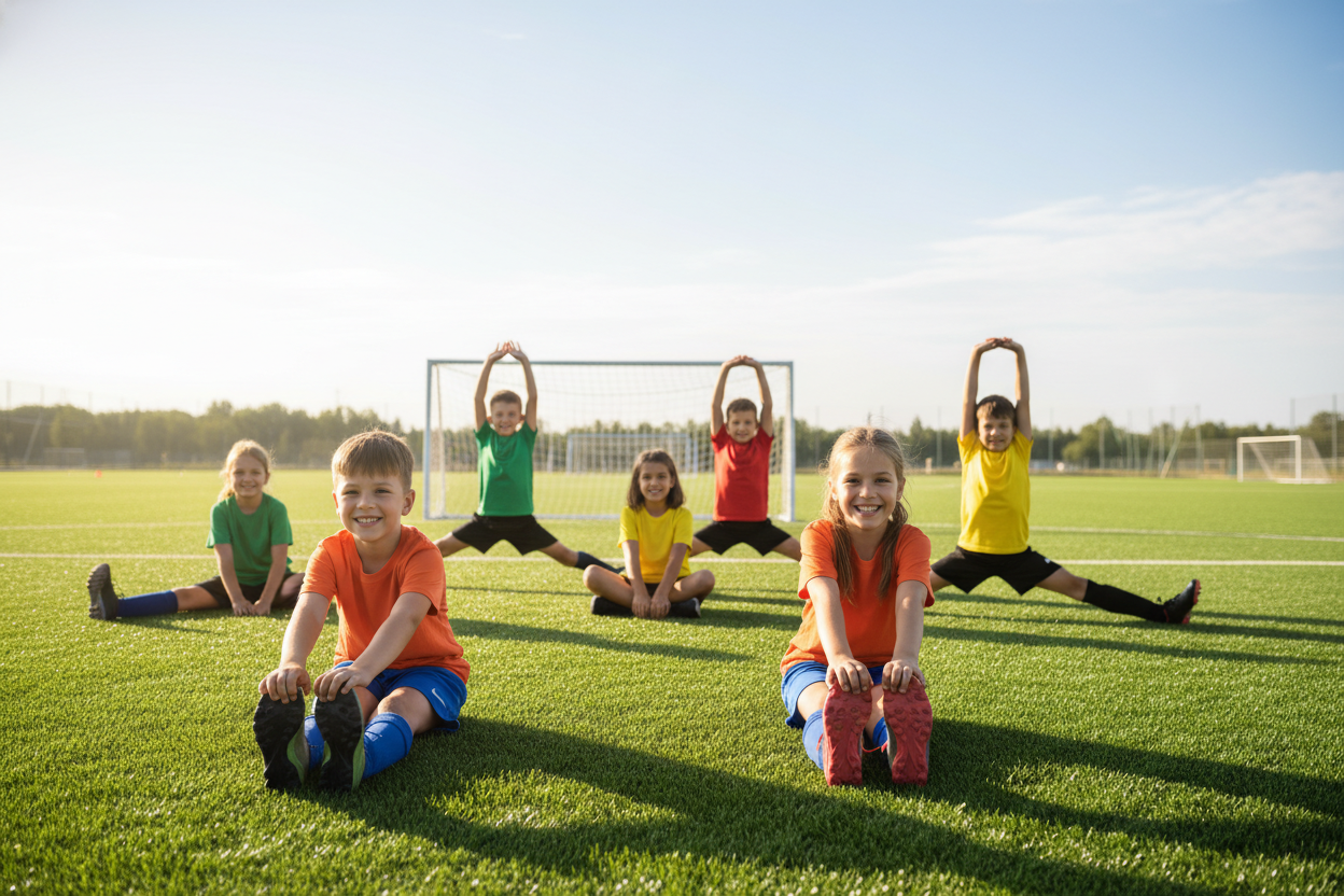 soccer stretching routines for kids