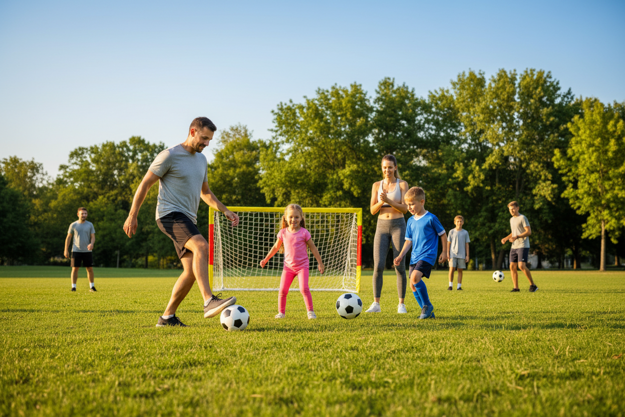 family soccer workout ideas for parents and kids